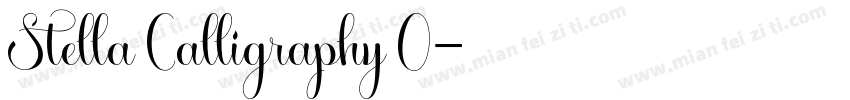 Stella Calligraphy O字体转换